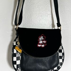 Loungefly Disney Mickey Mouse Checkered Crossbody Bag - BoxLunch Exclusive